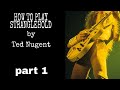 How to play Stranglehold by Ted Nugent, Part 1. Guitar solo lesson tutorial