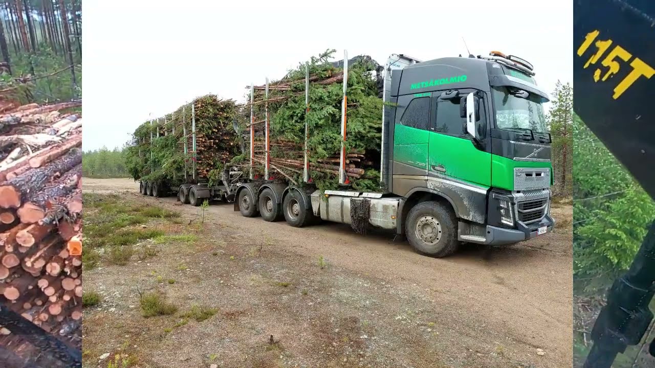 Energiapuuta ja uutta kalustoa tulossa. Energy wood transportation. Kesla 2115T