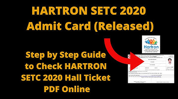 HARTRON SETC 2020 Admit Card (Released) - How to Download HARTRON SETC 2020 Hall Ticket PDF Online