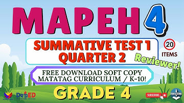 MAPEH 4 | QUARTER 2 | 1ST SUMMATIVE TEST | FREE PPT SOFTCOPY WITH ANSWER KEY #2025 #kwaderno #quiz