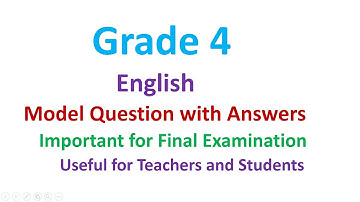 class 4 English model question and answer