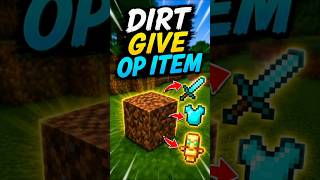 Minecraft but dirt gives op item #shorts #minecraft