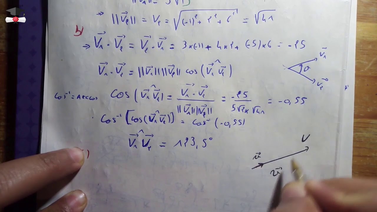 6-Mécanique du point : Exercice 1 calcules vectorielle S1 SMPC SMIA ENSA MIPC MIP