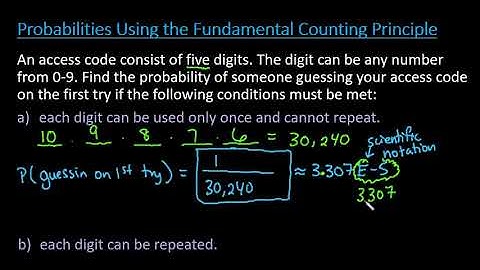 Finding Probabilities Using the Fundamental Counting Principle