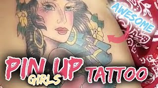 KATHY GETS AMAZING PIN UP GIRL TATTOO !! | TATTOO SESSION  #1