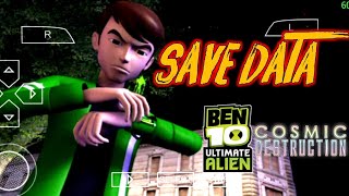 (1MB) "Save Data" Ben 10 Ultimate Alien Cosmic Destruction PSP Game ft.@DamonGamerking screenshot 3