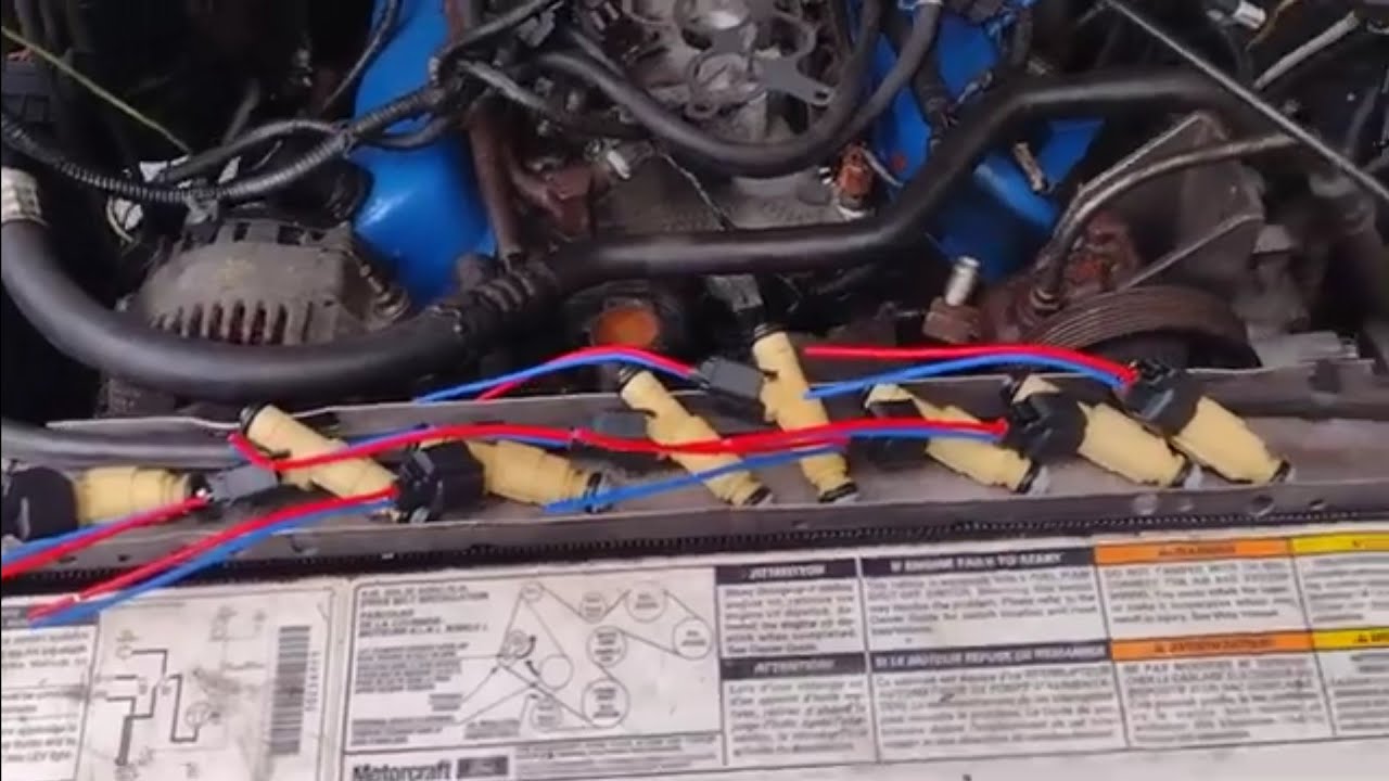 Fuel Injectors Replacement 2001 Ford Explorer V8 5.0 YouTube