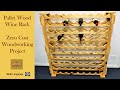 How to make a wine rack - Beginner woodworking project with free pallet wood