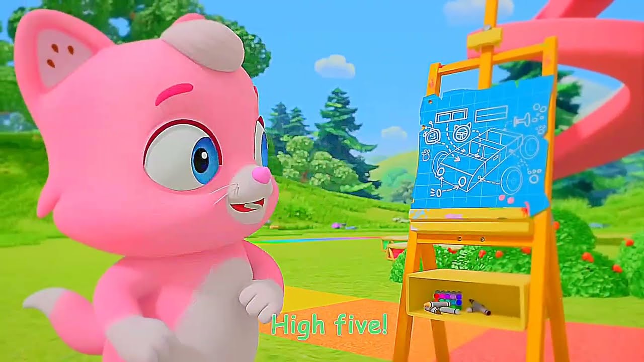  High Five Song |I Did It Cocomelon | Growth Mindset for Kids | Lined Preview Effect @jeedeekidstv