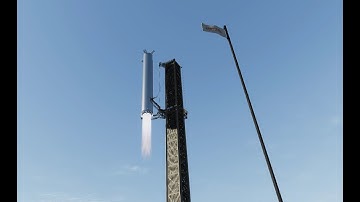 Catching Super-Heavy Booster in KSP (ALMOST)