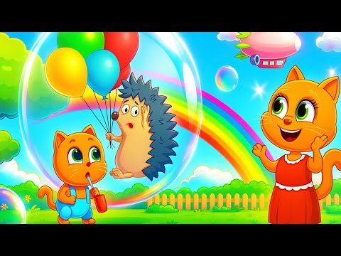 Familia de Gatos - BURBUJAS Dibujos Animados Para Niños 4K