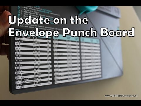 Update on the Envelope Punch Board by WRMK - YouTube