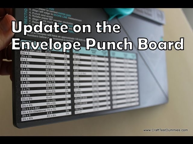 Tips for the Envelope Punch Board by We R Memory Keepers 