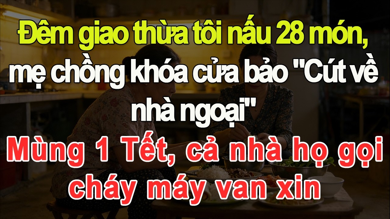 Đêm giao thừa nấu 28 món, mẹ chồng khóa cửa: 