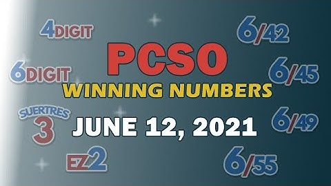 P29M Jackpot Grand Lotto 6/55, EZ2, Suertres, 6Digit, and Lotto 6/42 | June 12, 2021