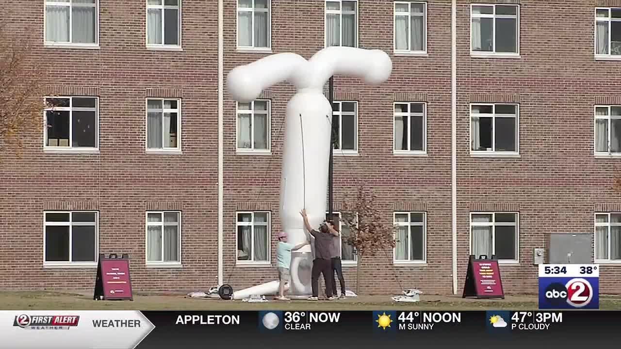 Inflatable IUD displayed on campuses to promote reproductive rights on the ballot