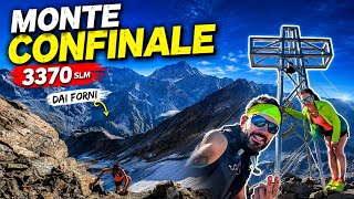 MONTE CONFINALE (3370m) from Forni: 1250m elevation gain (long but the whole trail is visible)