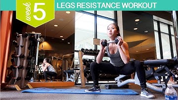 BBG Week 5 Day 1 Leg Workout | Kayla Itsines Bikini Body Guide Review | Healthy Lunch Recipe Idea