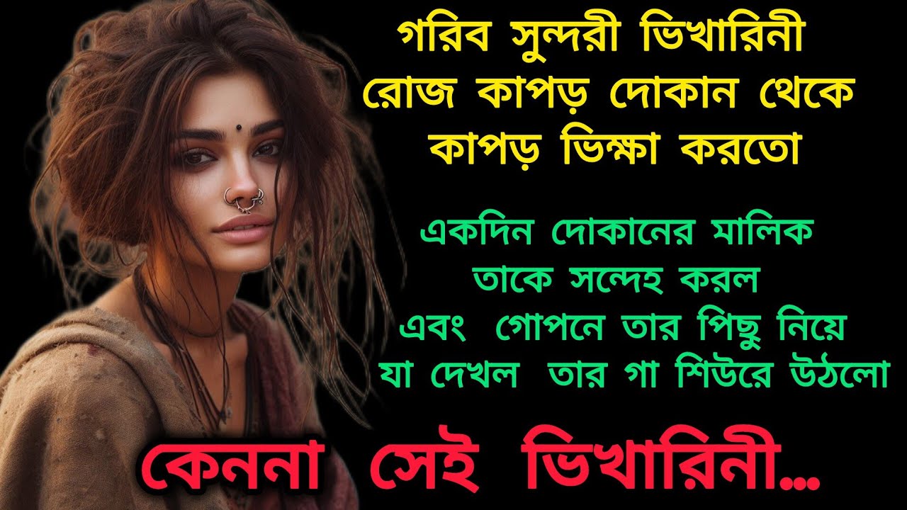 গরিব সুন্দরী ভিখারিনী রোজ কাপড় দোকান থেকে কাপড় ভিক্ষা করতো |গোপনে মালিক যা দেখল  তার গা শিউরে উঠলো
