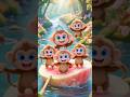 Baby monkeys funny dancing cute peach🐒#babymonkeys #cute #monkeys #funny #monkey #aicartoon #baby