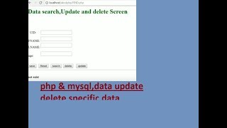 PHP: UPDATE AND DELETE BUTTON ACTION