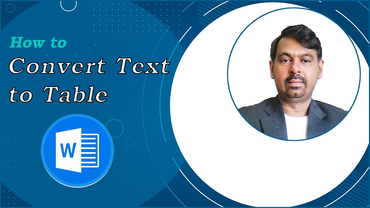 How to Convert text to table features in Ms Word - YouTube