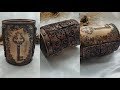 DIY - How To Make An Antique Pen Holder - Best Way To Reuse Tin Cans - Decoupage For Beginners