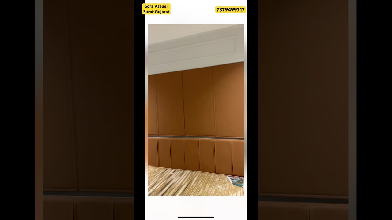 Luxury Bed Back Pasting Work | Upholstered Wall Panel Installation | Bedroom Interior Design