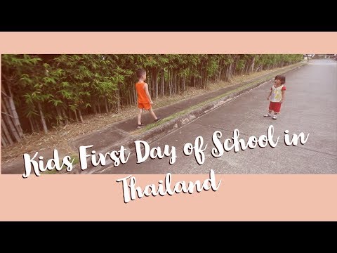Kids First Day of School in Thailand