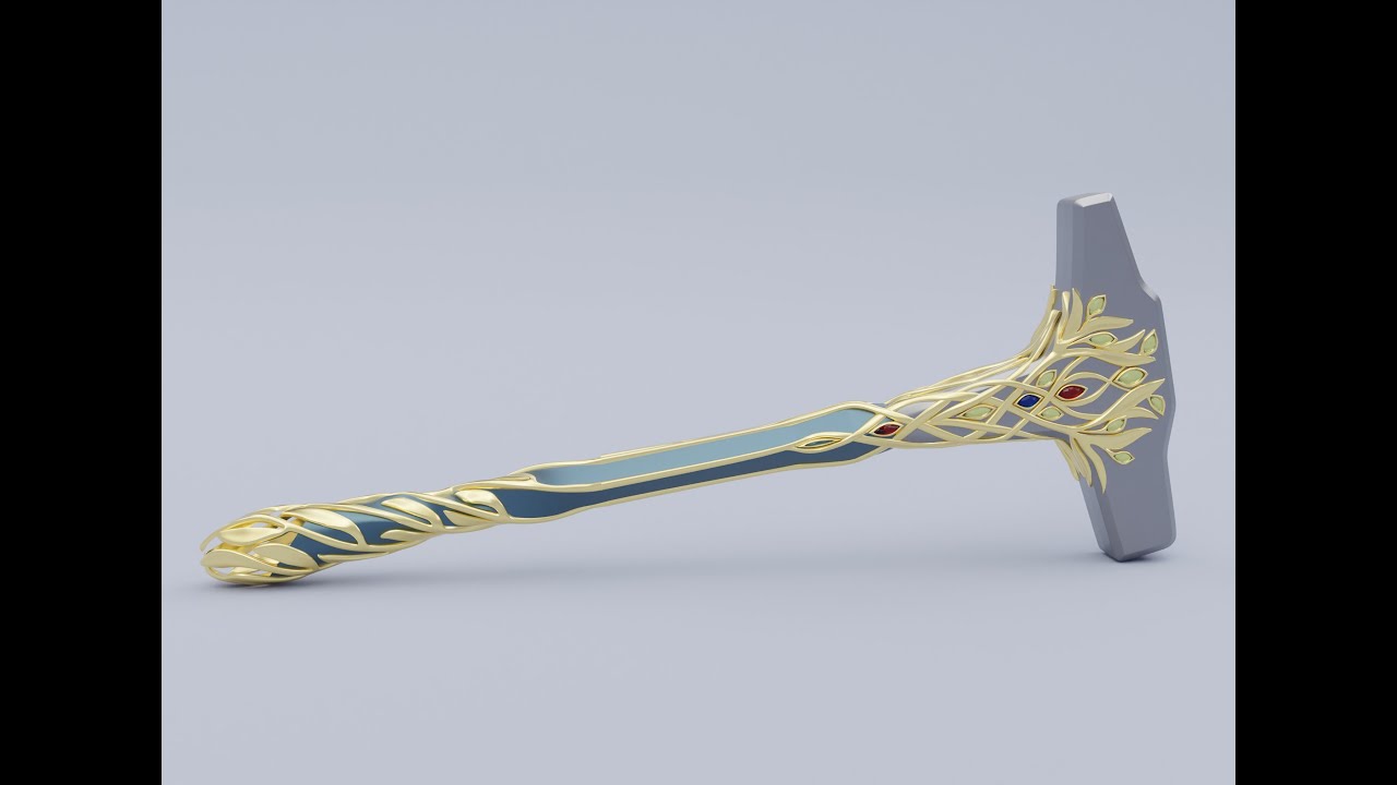 Feanor's Hammer Rings of Power 3D Printable Prop by Andy Valentine