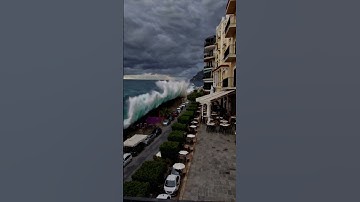 What a Tsunami Looks Like — From the Balcony #tsunami #disaster #sora  #aiart #aivideo