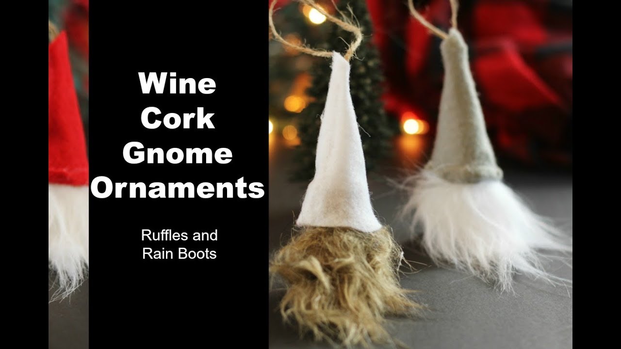 DIY Swedish Gnome Ornaments / Wine Cork Gnome / Gnomes DIY / Christmas