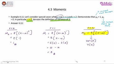 Introduction to "Moment about the Origin" and "Moment About the Mean"