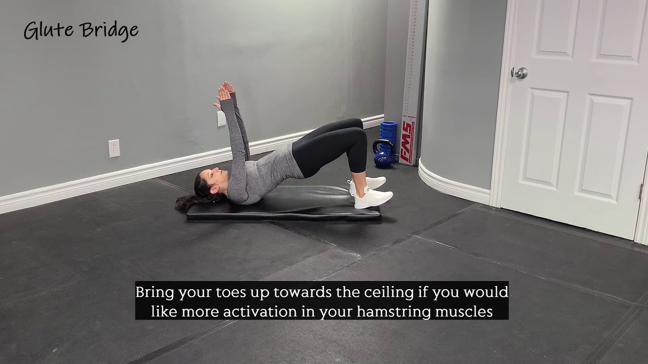 Hip Bridge Exercise Demonstration YouTube