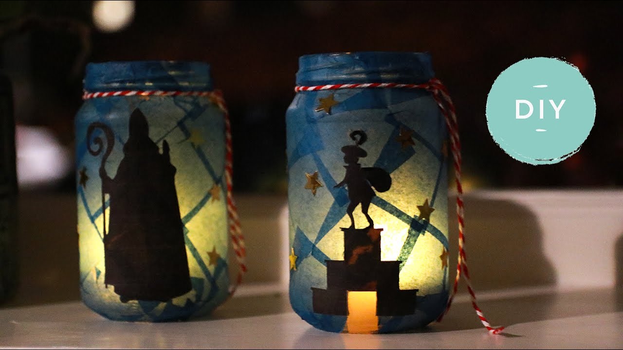 Een Sinterklaas lichtje maken van een glazen potje