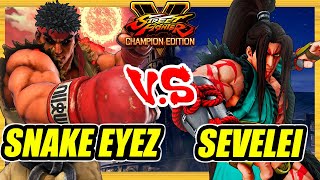 SFV CE 🔥 Snake Eyez (Kage) vs Sevelei (Necalli) 🔥 Ranked Set 🔥 Street Fighter 5