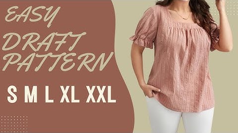 HOW TO DIY PRETTY BLOUSE PATTERN/ BEGINNERS FRIENLDY TUTORIAL #tutorial #pattern #blouse