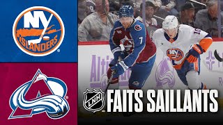 Information Islanders vs Avalanche 16/11/25 | Faits saillants Update