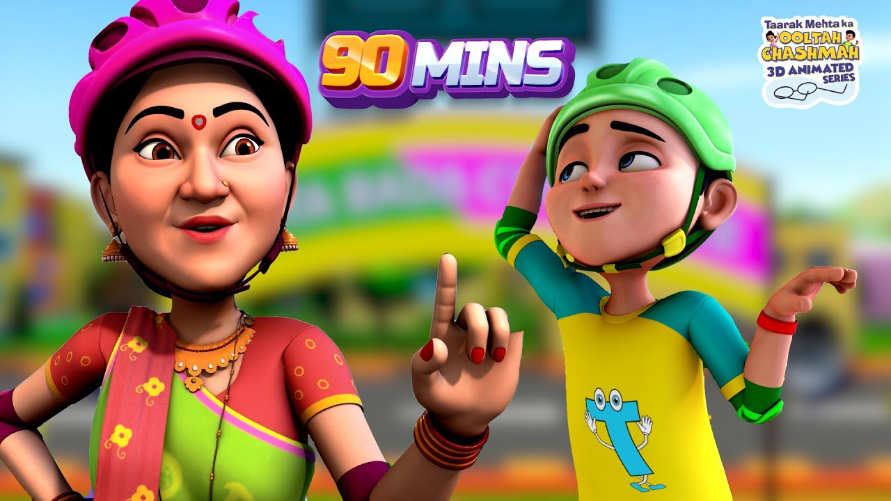 90 Mins Non Stop Laughter| Taarak Mehta Ka Ooltah Chashmah 3D Animated Series | TMKOC Comedy Special
