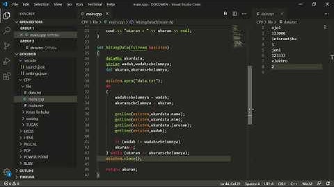 #4 Materi File dalam C++ - Cara menghitung jumlah data dalam file TXT dengan C++