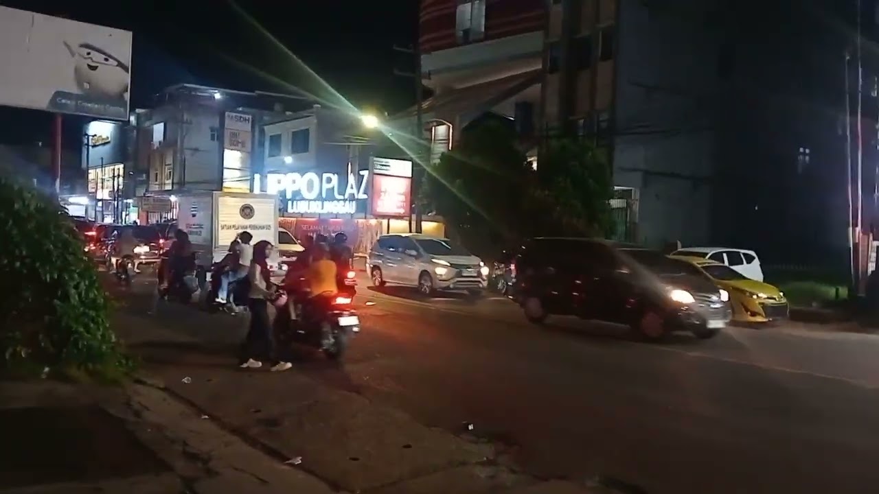 Suasana  malam minggu di kota Lubuklinggau