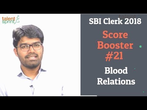 sbi po 2017 analysis SBI Clerk 2018 Score Booster #21 - Blood Relation | TalentSprint