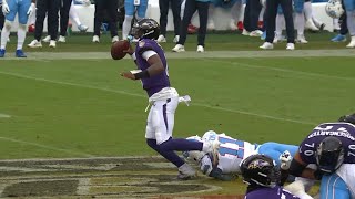 Lamar Jackson Apparent Ankle Injury vs Titans  