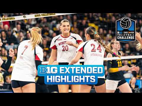 Wisconsin at Iowa | Extended Highlights | Big Ten Volleyball | 10/18/2026