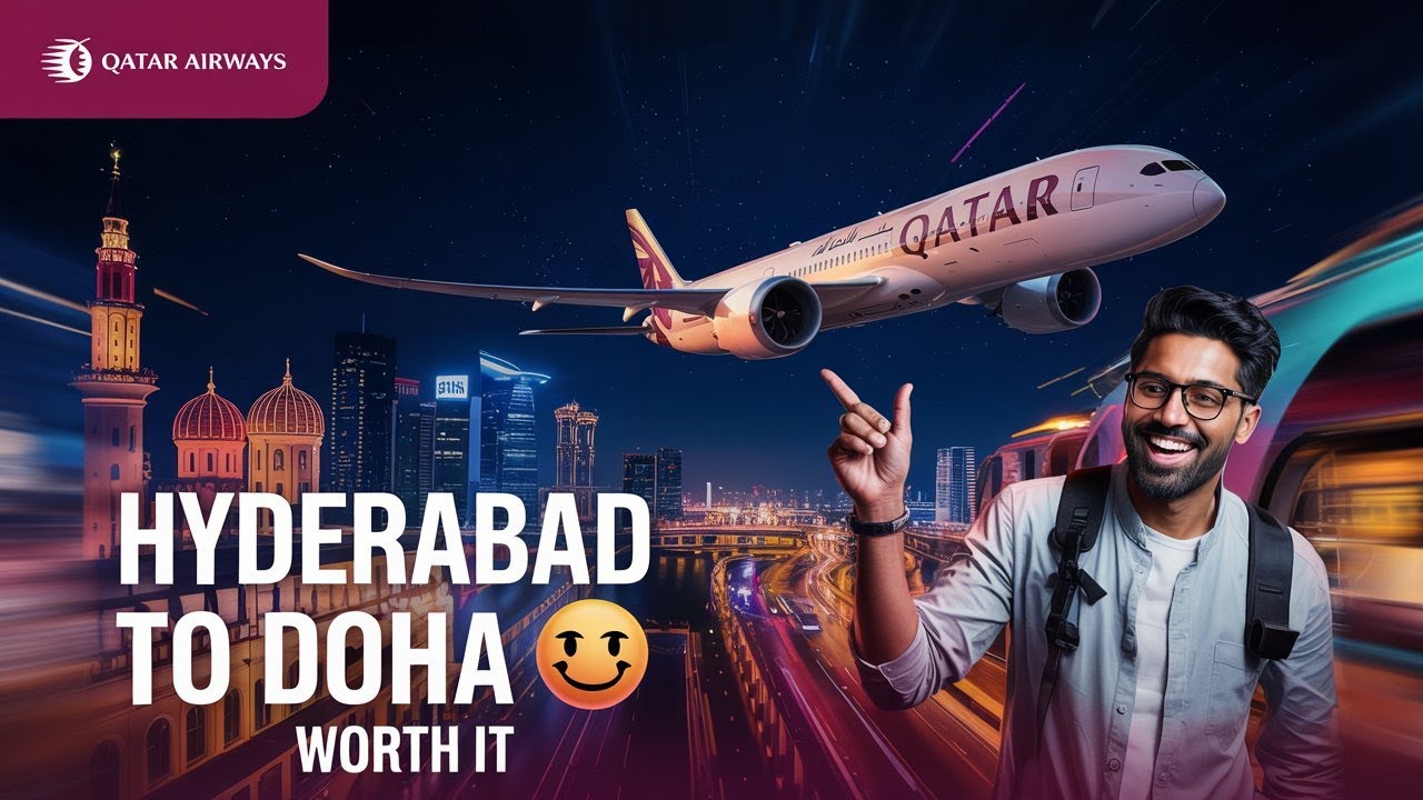 Qatar Airways B737 Review | Hyderabad to Doha Flight Experience ✈ | India to Qatar Flight 2024