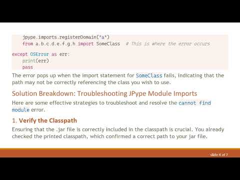 Solving the Jpype import cannot find module in jar Error