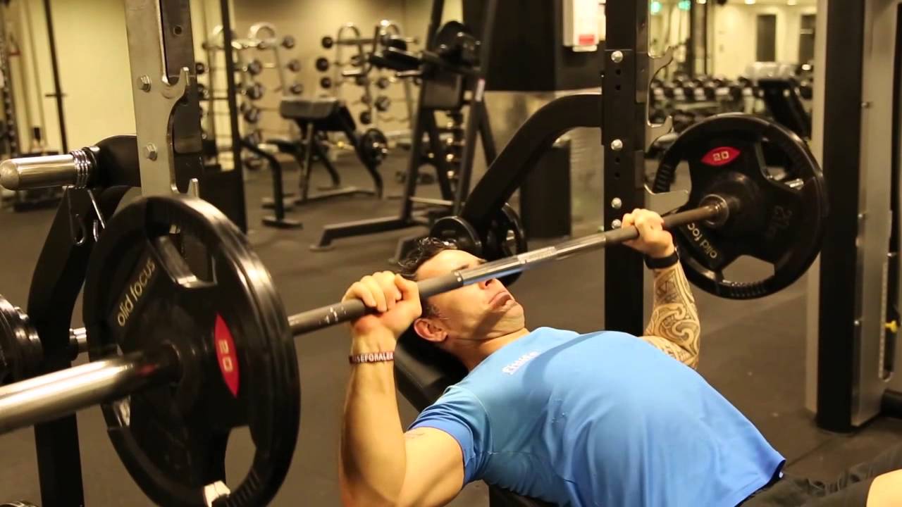 Chest - Barbell Incline Bench Press 1 - YouTube