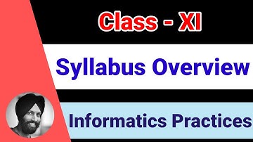 0 IP 11  Syllabus overview 2022-23 Informatics Practices