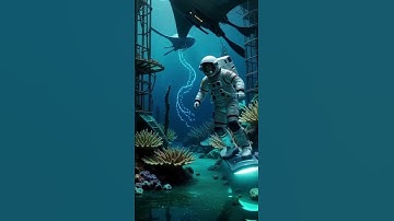 Descent into the Sapphire Abyss#ai #aiart #aifilm #epicspace #scifi #hoverboard #megastructure