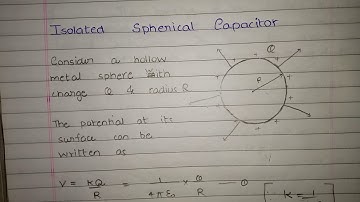 capacitance of isolated spherical conductor class 12 physics chapter 2